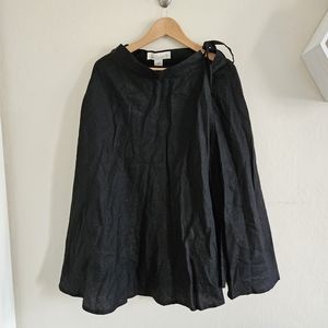 notPERFECTLINEN Black Midi Skirt